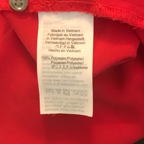 J. Crew Bold Red Cap Sleeve Blouse Large Tall - Picture 6 of 6